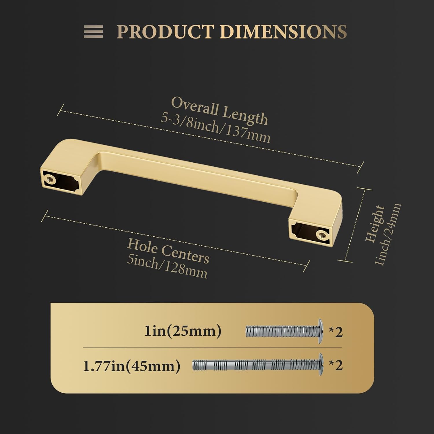 Haliwu 10 Pack Solid Zinc Alloy Cabinet Handles Brushed Gold Cabinet Pulls 5 Inch Hole Center Drawer Pulls Modern Square Dresser Handles for Bathroom Kitchen Bedroom