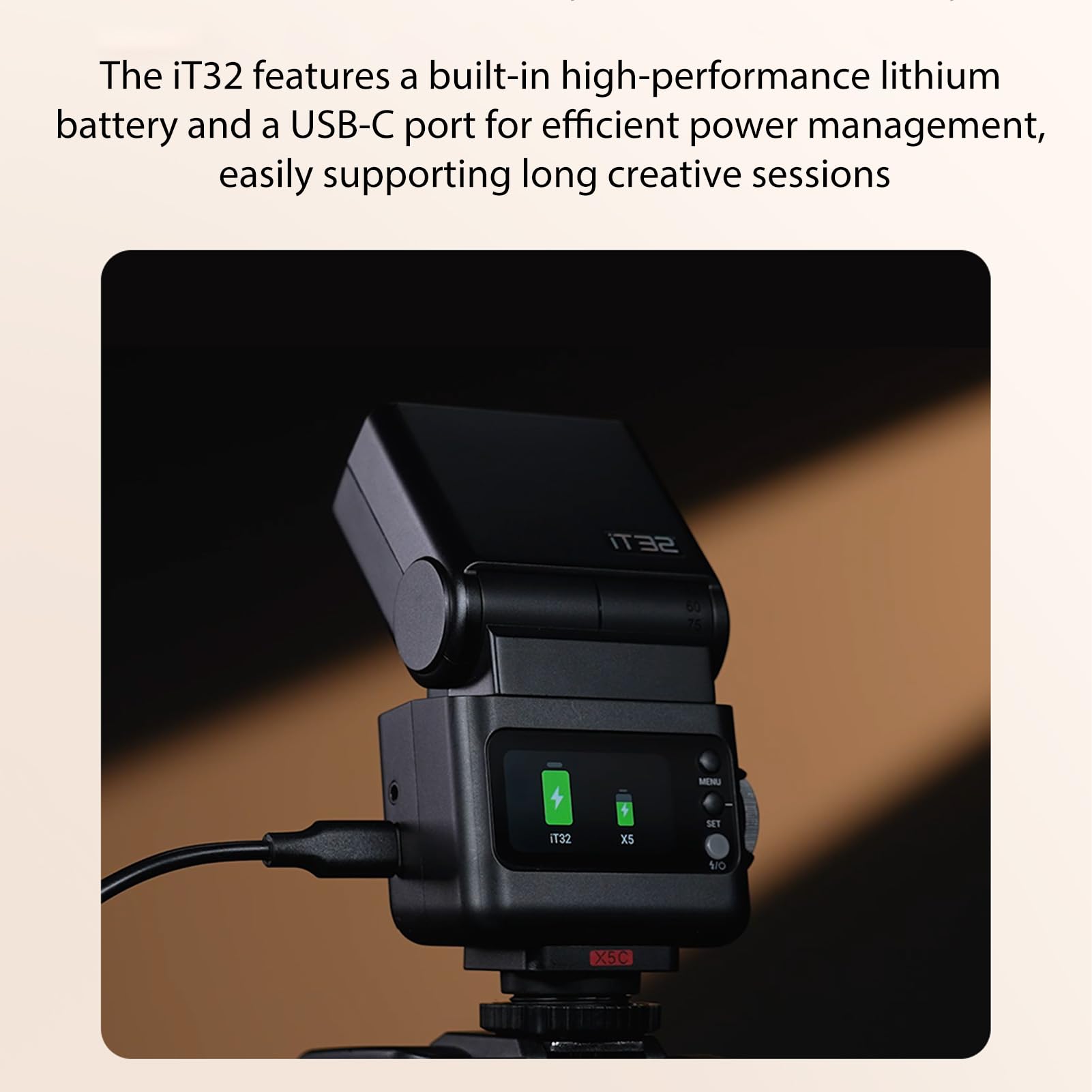 GODOX iT32 TTL - Flash para cámara y flash inalámbrico X5N, 1/8000s HSS GN18, tiempo de recarga de 1,5 s, luz LED integrada con difusor suave y filtro magnético para cámaras Nikon