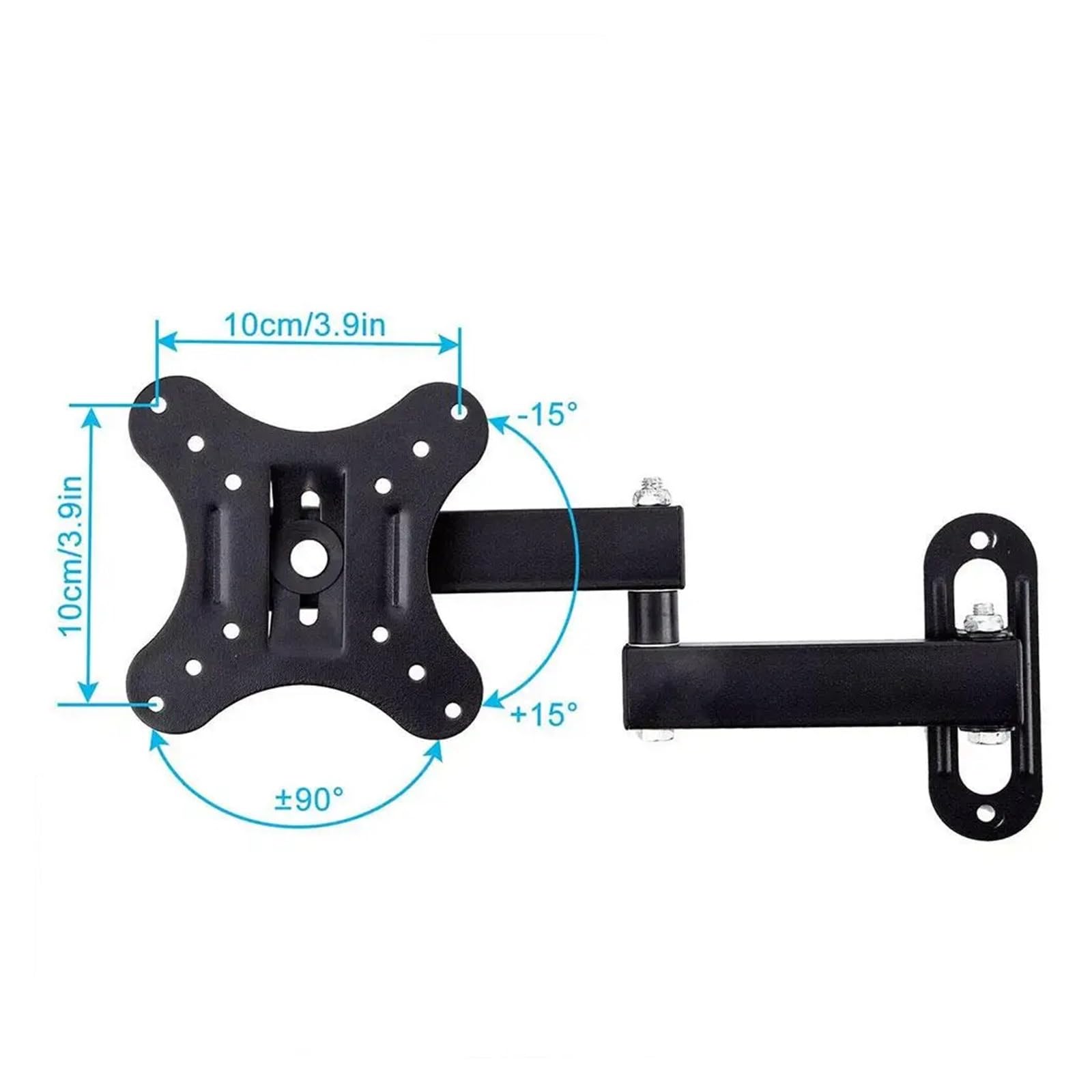 Soporte de pared para monitor LCD LED, soporte de pared ajustable para TV de 10 a 27 pulgadas