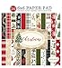 Carta Bella Paper Company CBCH89023 Christmas 6x6 Pad Paper, red, Green, Black, tan