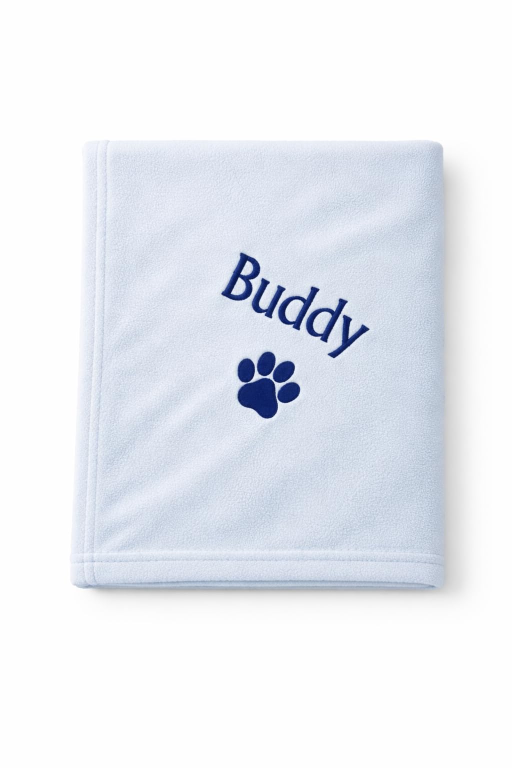 Lobeko Personalised Dog Blanket with Name – Soft Anti-Pill Fleece Pet Blanket, Custom Embroidered Paw Print, 75x100cm Puppy Blanket, 4 Colours