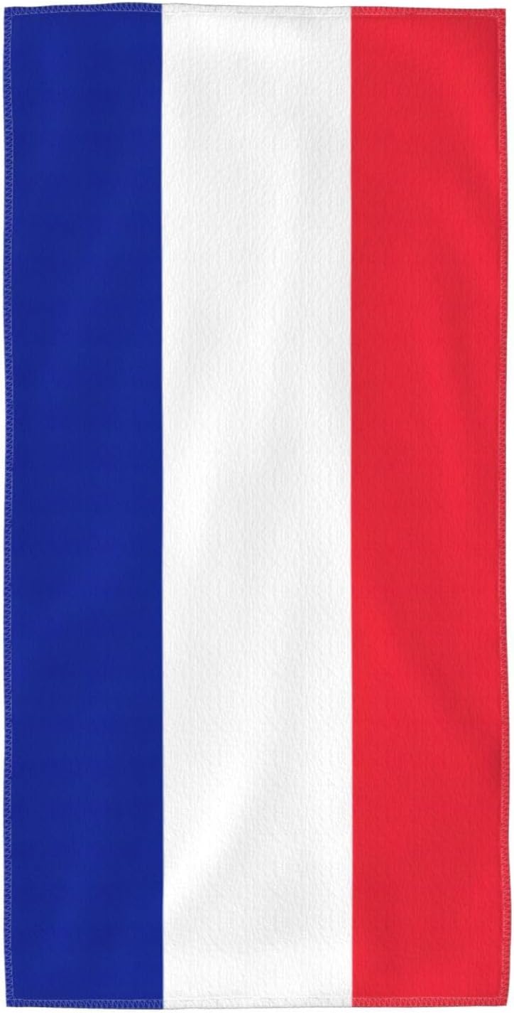 French Flag Print Hand Towels for Kitchen, Decorative Bathroom Towels Decor Farmhouse Cute for Men Women Gifts
