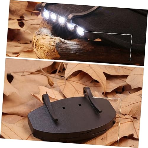 Miniatura 6 de OSALADI 5 linternas de casco duro, linternas de faro para cabeza, linternas de sombrero con clip en LED giratorio, sombrero de luz, accesorios para