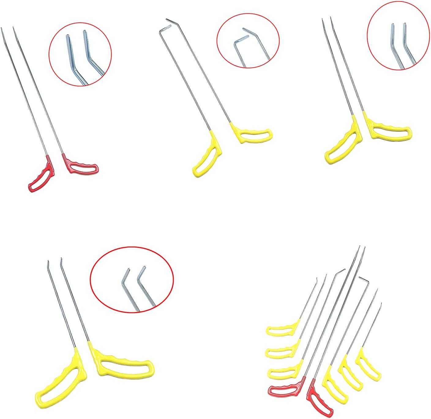 Dent Repair Kits Stainless Steel Push Rods Dent Removal Tools Dent Repair Crowbars Kits