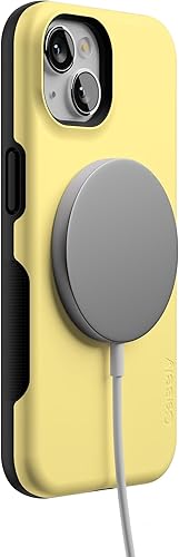 Vista 748 de Casely Funda para iPhone 13 Compatible con MagSafe Color Splash de medianoche Funda retro abstracta Color de medianoche Splash Abstracto