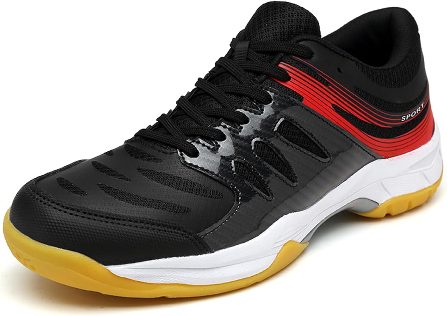 Mens Tennis Shoes Non Slip Pickleball Shoes Fashion Squash Shoes Shock-Absorbing Sports Trainers for Volleyball Badminton