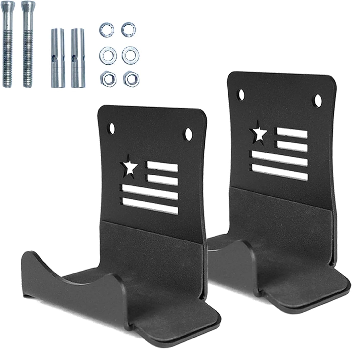 4PCS Door Hangers, Wall-Mounted Door Storage Hangers Heavy Duty Doors Holder Rack Bracket Compatible with Jeep Wrangler CJ YJ LJ TJ JK JKU JL JLU JT