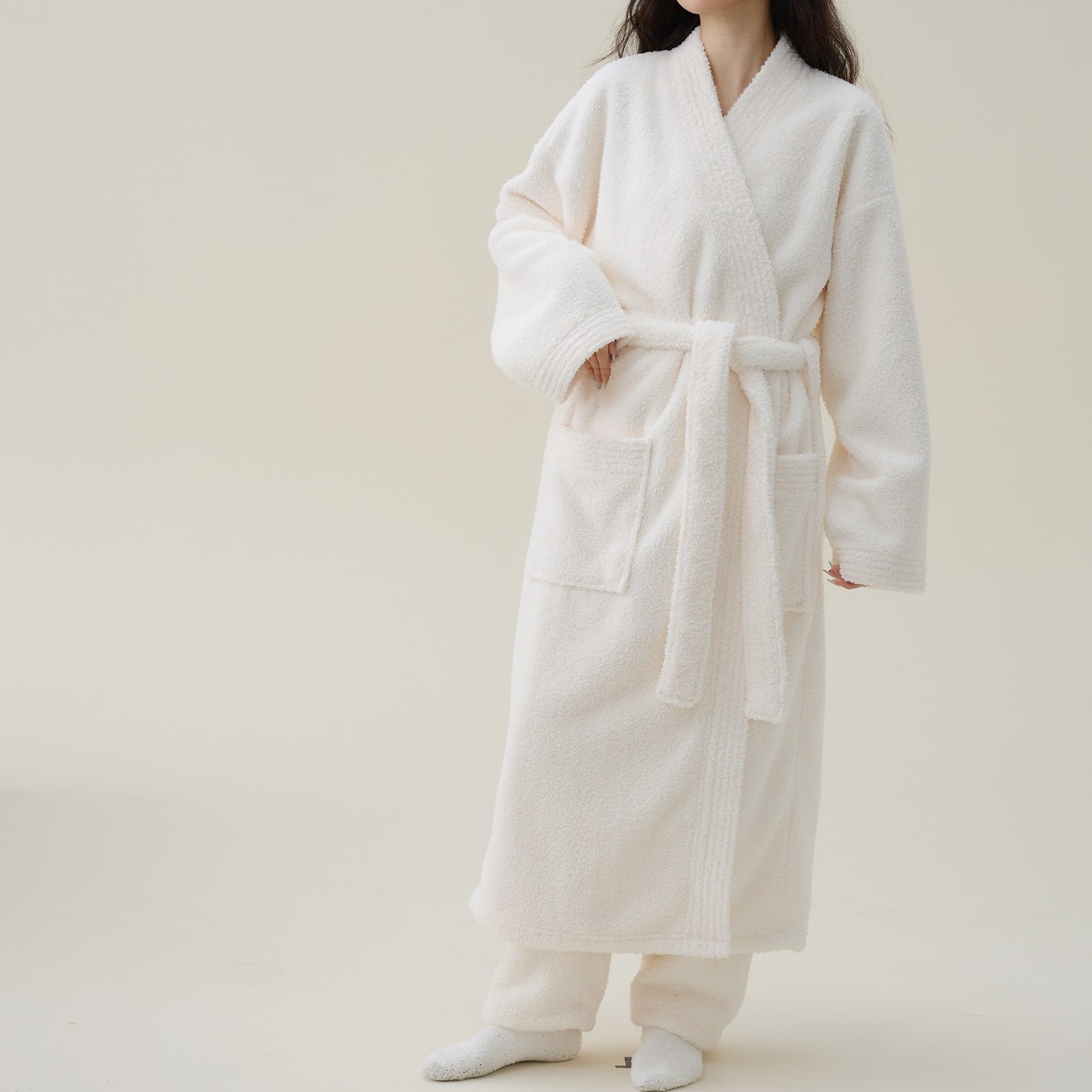 Generico Donna Accappatoio in Microfibra Spugna Velluto bambù Cotone Microfibra Vestaglia Idee Regalo per Lei Vestaglia Donna Invernale