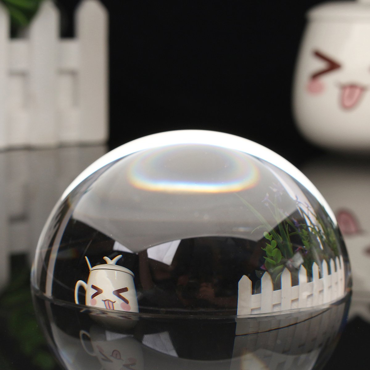 100Mm Large Magnifying Glass Dome Paperweight Crystal Hemisphere Magnifier Reading Aid