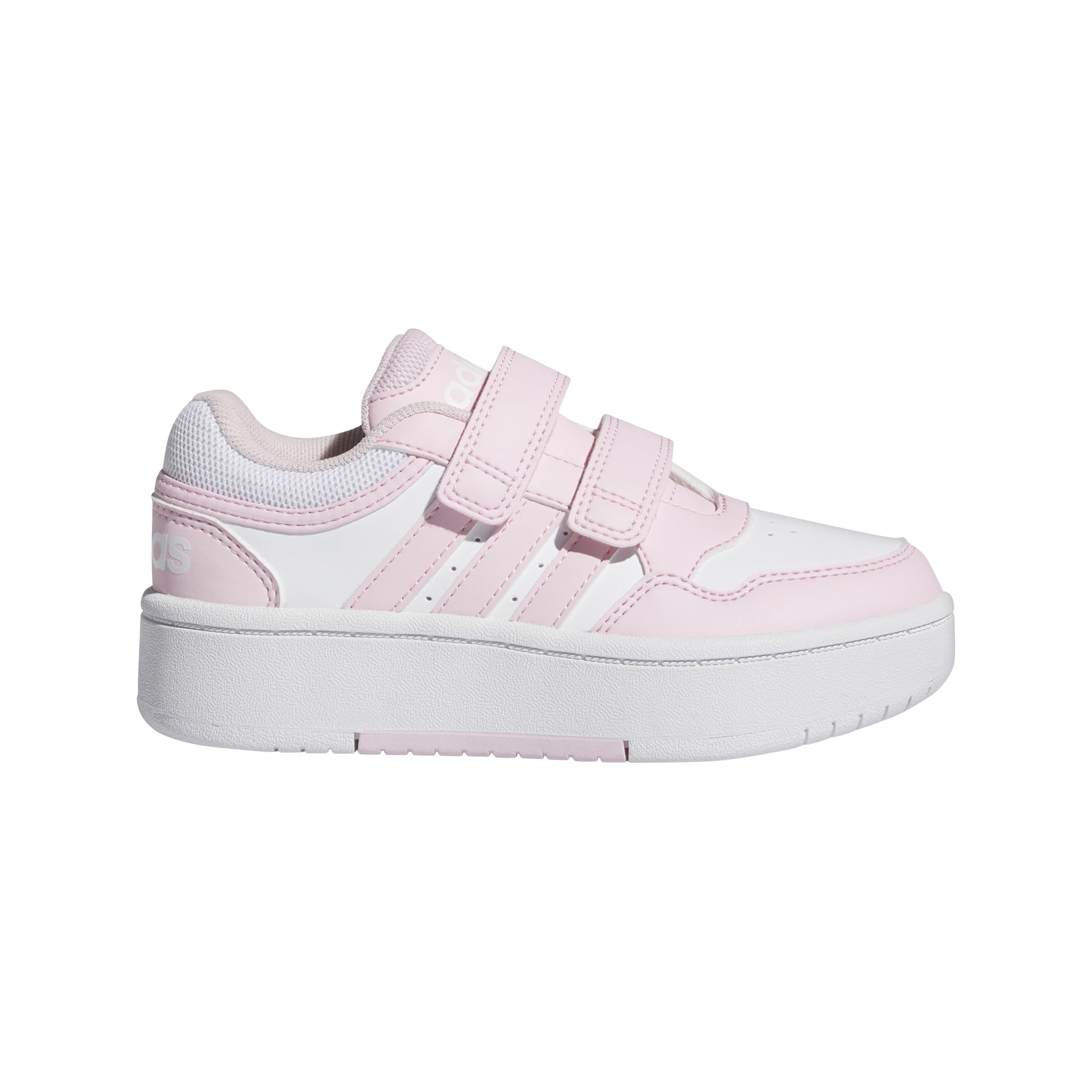 adidas Hoops 3.0 Bold Basketball Sneaker, White/Clear Pink/Clear Pink, 13 US Unisex Little Kid