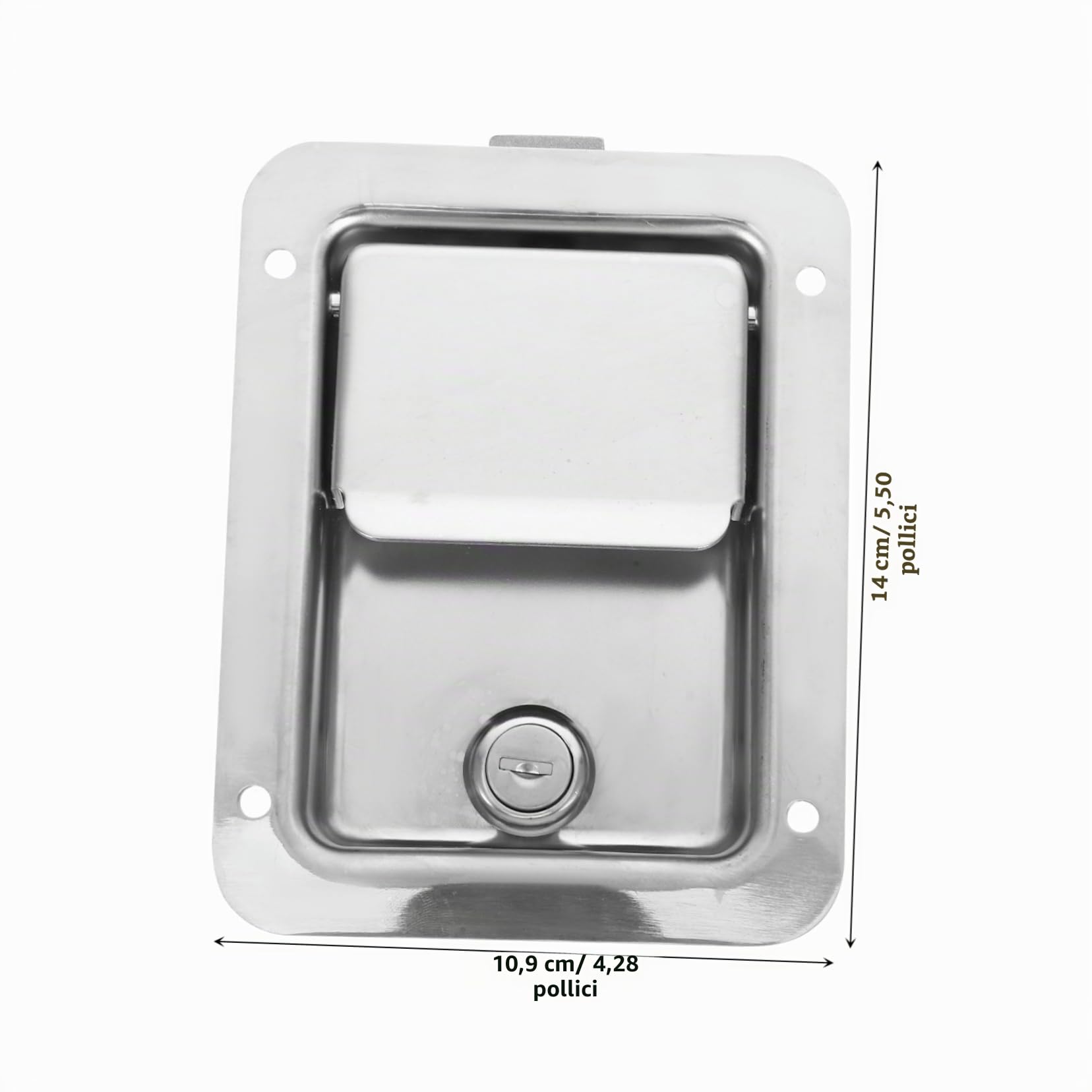 VILLCASE Lucchetto Acciaio Inox Per Cassetta Degli Attrezzi Con 2 Chiavi Serratura Di Sicurezza Per Camper Rimorchi E Camion Blocco Sicuro Per Armadietti Metallici E Generatori