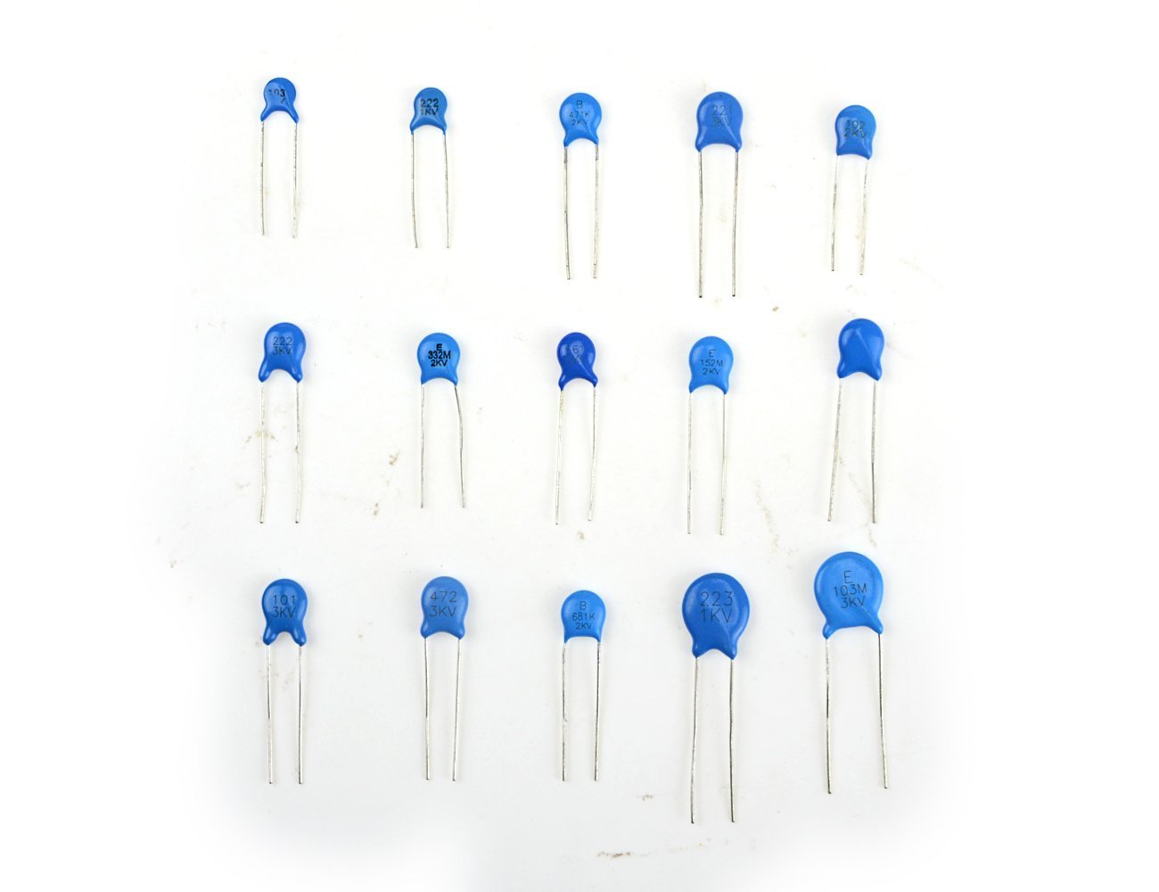 DollaTek 300 sztuk 1KV 2KV 3KV 15 Warto?? (ka?dy po 20 sztuk) zestaw dozownika kondensatora zestaw ceramiczny wysokiego napi?cia + plastikowe pude?ko