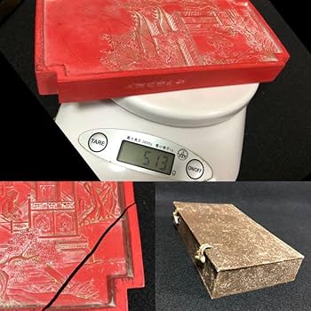 中国　書道具　大清清乾隆年製　古銅　山水人物透かし彫　筆筒　C　5953 中国 書道具 大清清乾隆年製 古銅 山水人物透かし彫 筆筒 C