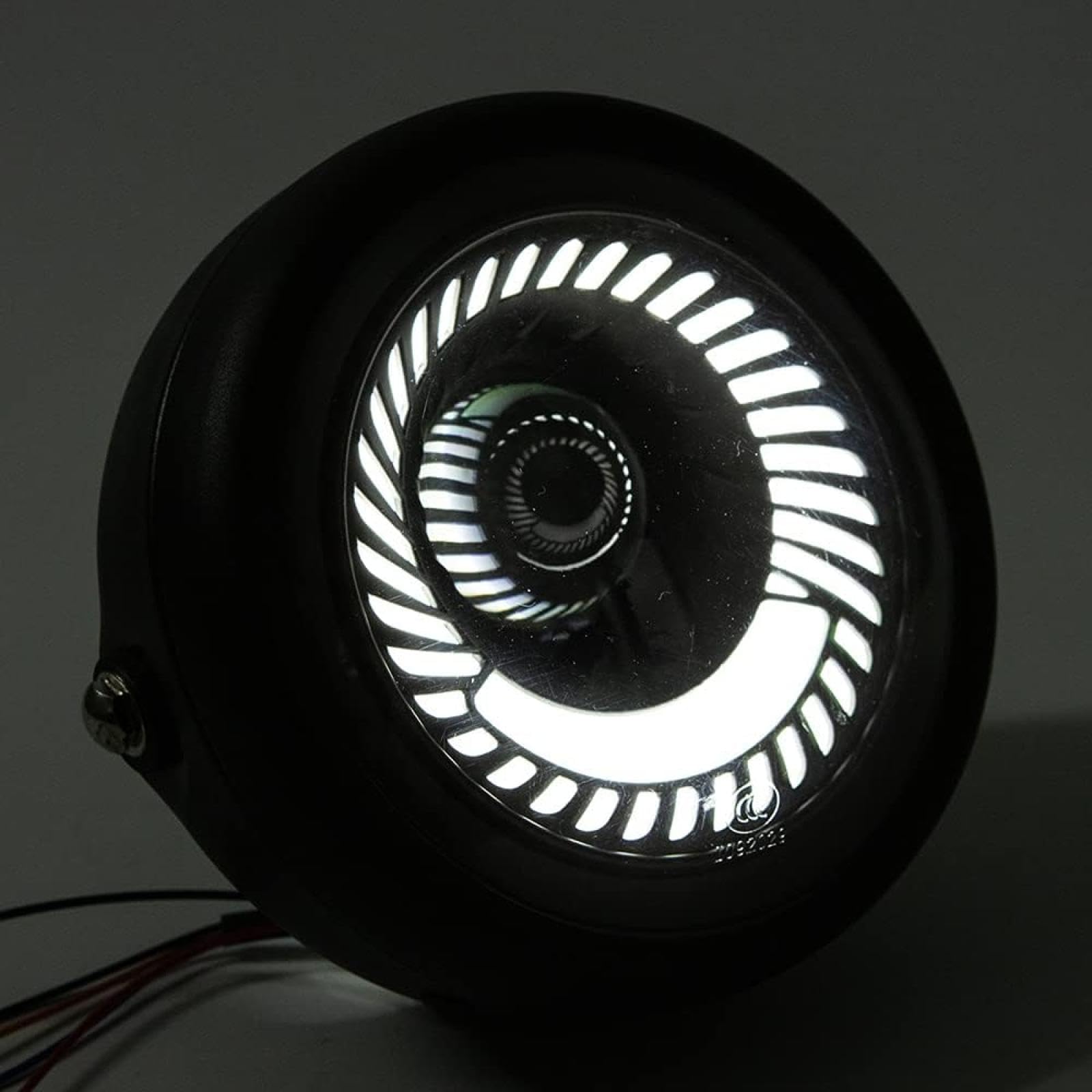 reflektor motocyklowy 6,5-calowa uniwersalna lampa LED DRL z białym światłem do motocykla, światła mijania i drogowe do Cafe Racer i Dla Cruiser