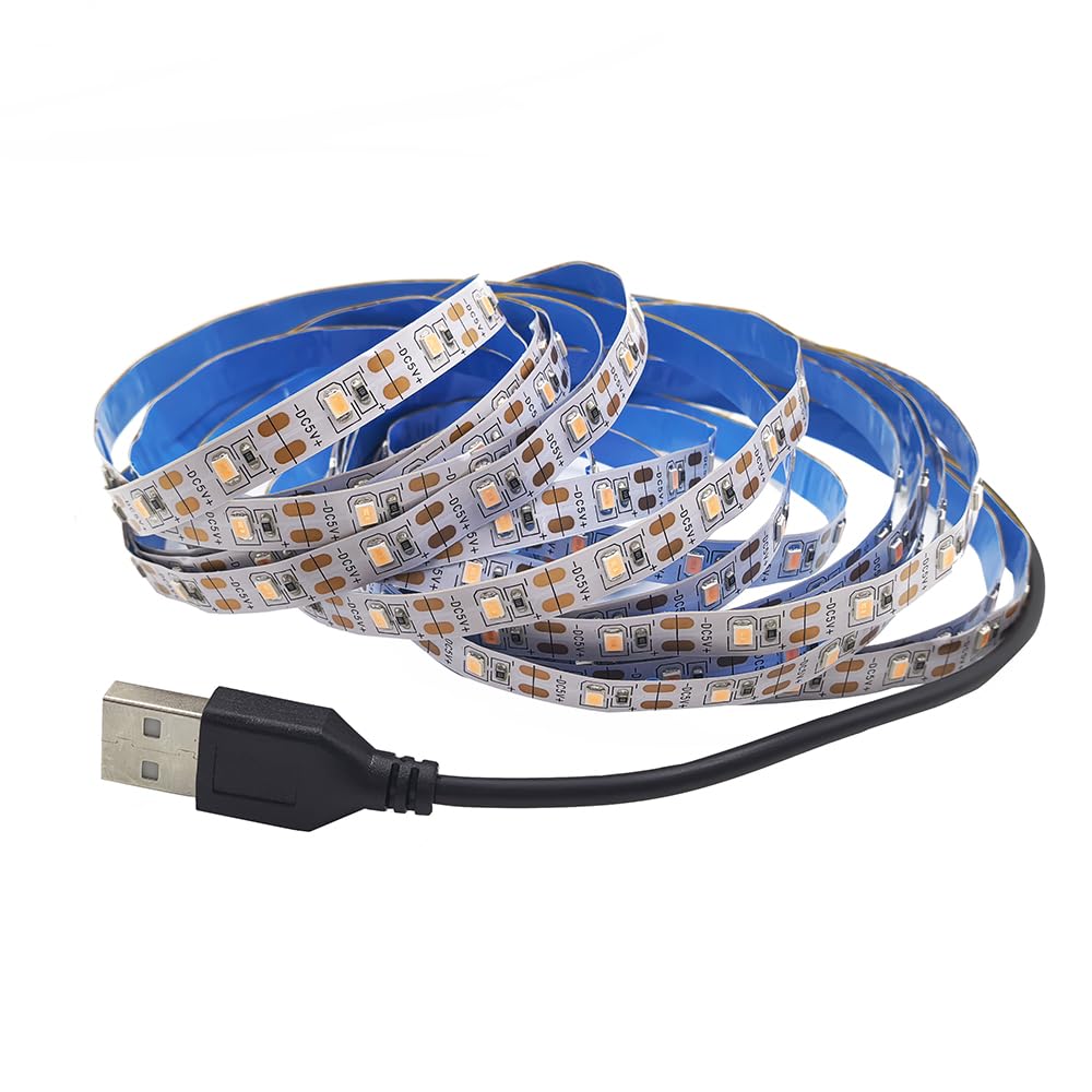 Vrabocry USB LED Strip Light Pink 5V USB Powered 16.4ft/5M 300LEDs Flexible SMD2835 No-Waterproof IP20 LED Tape Lights for TV Background Lighting Tape Home Decor Lamp - Image 2