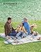 SONGMICS Picknickdecke, 195 x 150 cm, groß, Campingdecke, für Park, Garten, Strand, wasserdicht, faltbar, grau-weiß GCM60GW