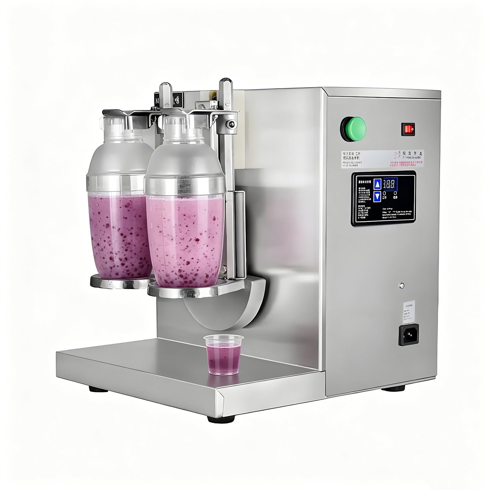 Maszyna do parzenia herbaty mlecznej z podwójną ramą | 350-1000 ml, elektryczna maszyna do parzenia herbaty mlecznej, 410 obr./min, wstrząsanie 360°, do herbaty mlecznej Boba