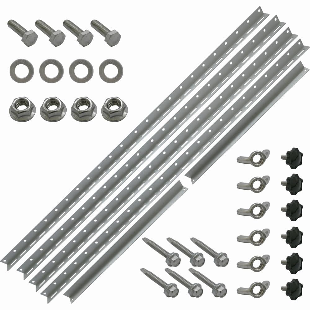Supporto per pannello solare fino a 118 cm, pannello solare PV | regolabile 0-90° | Set | alluminio | materiale di montaggio