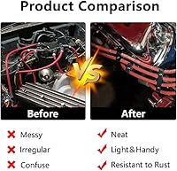 Vista 5 de muge racing Kit separador divisor de cables de bujía del motor Compatible con separadores de cable de aleación de aluminio de 8 mm 9 mm 10 mm azul