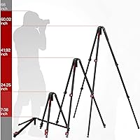 Vista 5 de IFOOTAGE Gazelle TC7 - Trípode para cámara de carbono, 61 pulgadas, 3 secciones con mango de liberación rápida, compatible con videocámara DSLR