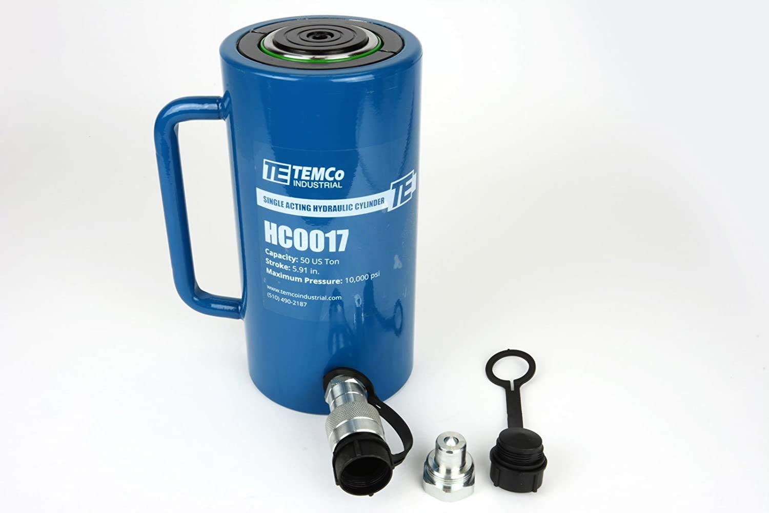 TEMCo 50 Ton Hydraulic Cylinder 6" Stroke Single Acting 10,000 PSI – Machinery, Foundation Support & Construction