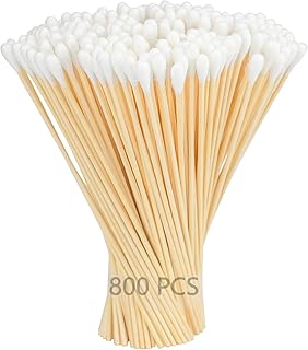 800 Pcs 6" Long Cotton Swabs — Extra Long Wooden Sticks — Large Bulk Wood Handle Cotton Tipped Applicators for Cleaning Makeup, Nail Polish, Electronics, Jewelry, Art & Crafts, Home and Pet Care