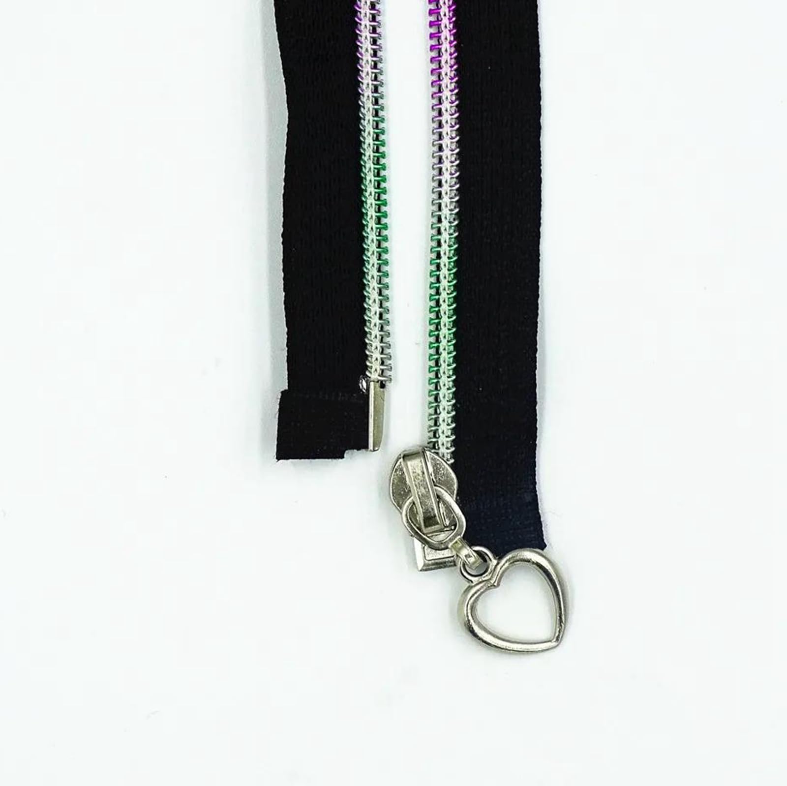 Cremallera de nailon con dientes degradados n.° 5 para costura y sastrería, 50-90 cm.,Negro,50 piezas - 90 cm