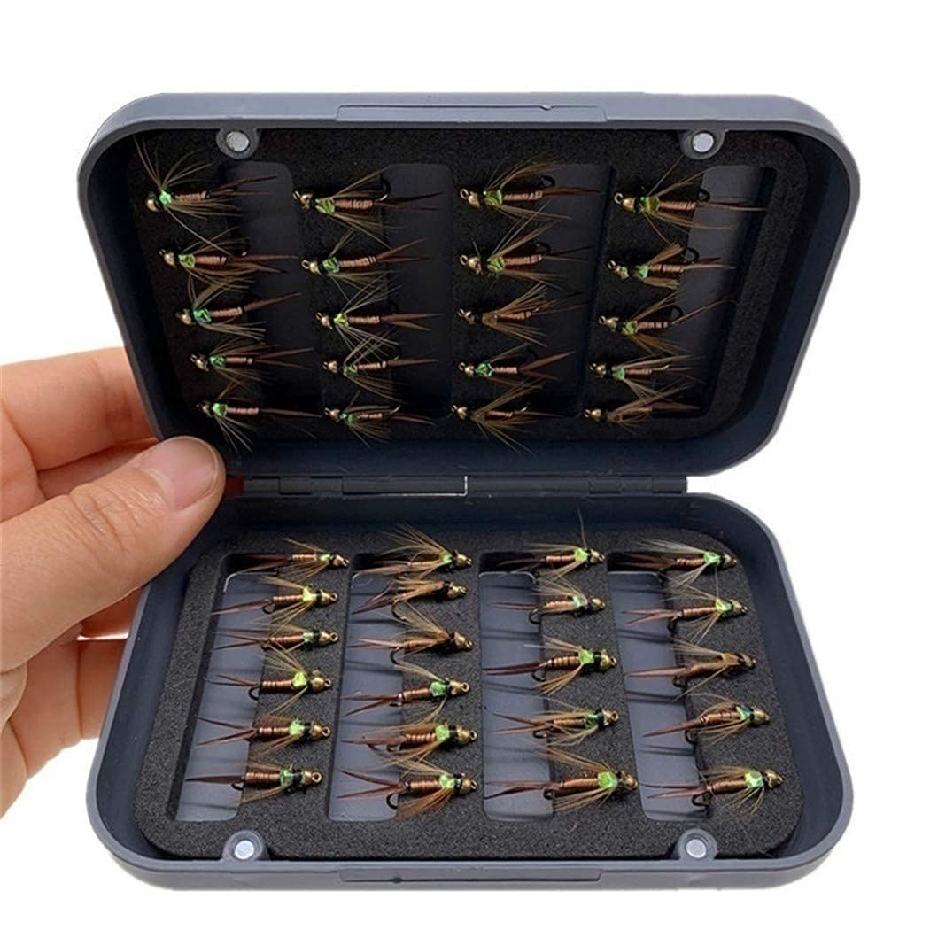 OutdoorFishing Flies Nymph Assortment Trout Fishing Flies (24-48Pcs) (24Pcs/Box)