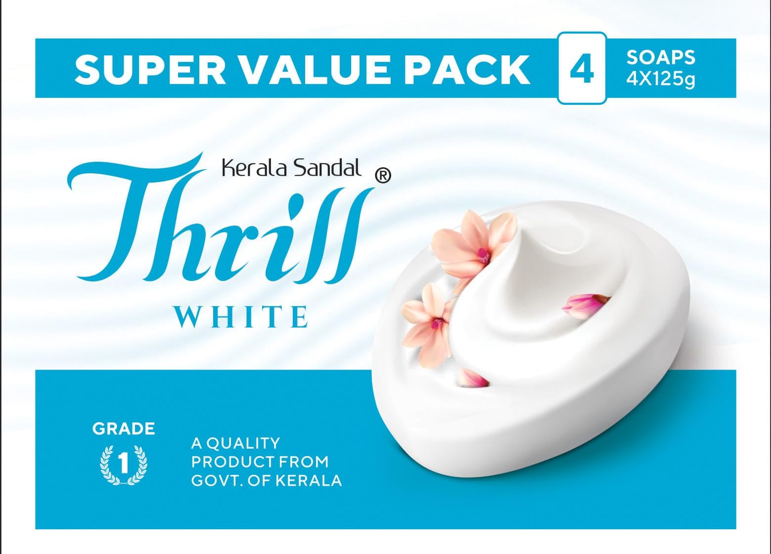 Buy Kerala Sandal | Thrill White | grade1 Toilet Soap with Creamy
