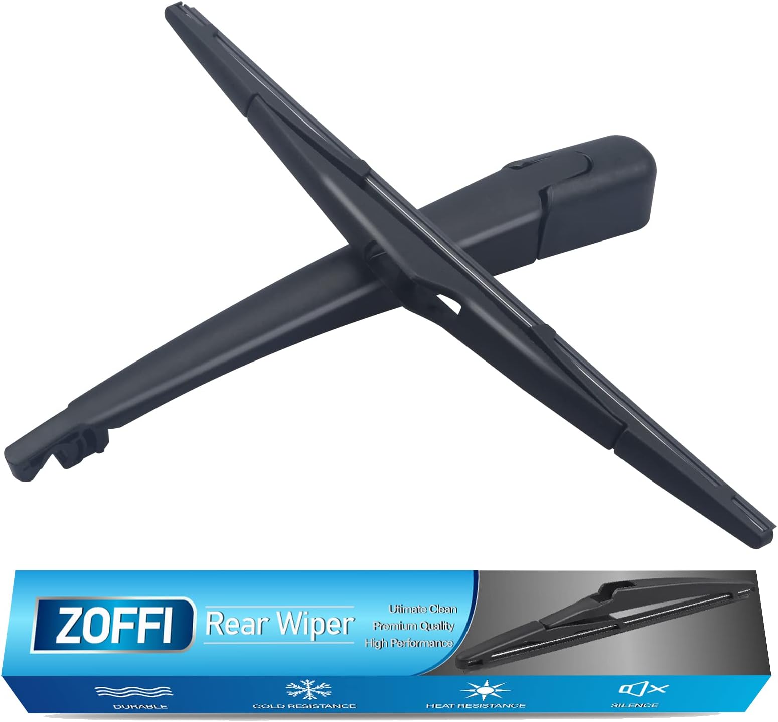 Rear Wiper Arm Blade, Replacement for KIA Sportage 2004-2016 - ZOFFI Back Windscreen Wiper Assembly Replacement - All Season Natural Rubber Cleaning Window