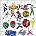 Mighty Morphin' Power Rangers 50CT Vinyl Large Deluxe Stickers Variety Pack - Laptop, Water Bottle, Scrapbooking, Tablet, Skateboard, Indoor/Outdoor - Set of 50