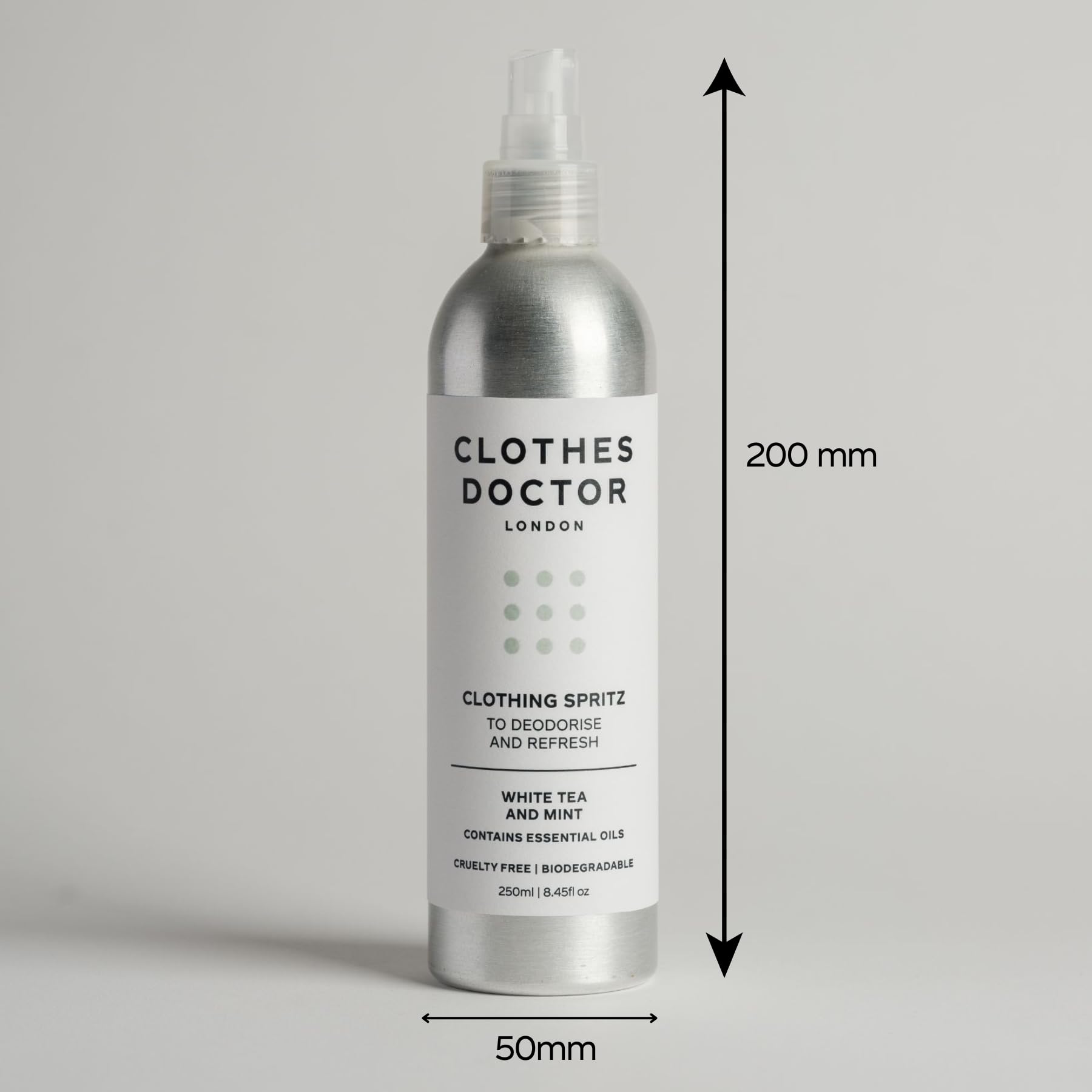 Clothing Spritz White Tea and Mint | Target Impurities, Remove Odours, Refresh Between Washes Deodorise Sportswear Activewear Shirts Outerwear T shirts | Natural Ingredients Vegan Made in Britain