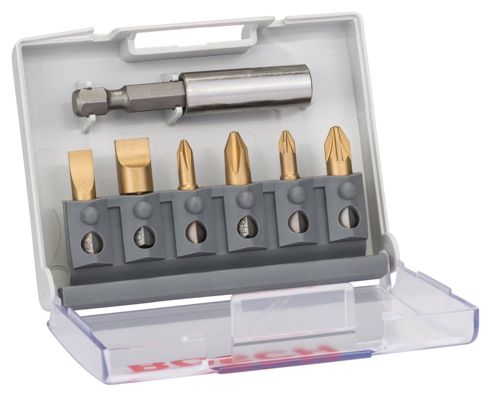 Bosch Schrauberbit-Set Max Grip 7-teilig – Bits 25 Mm Für PH, PZ & Schlitz