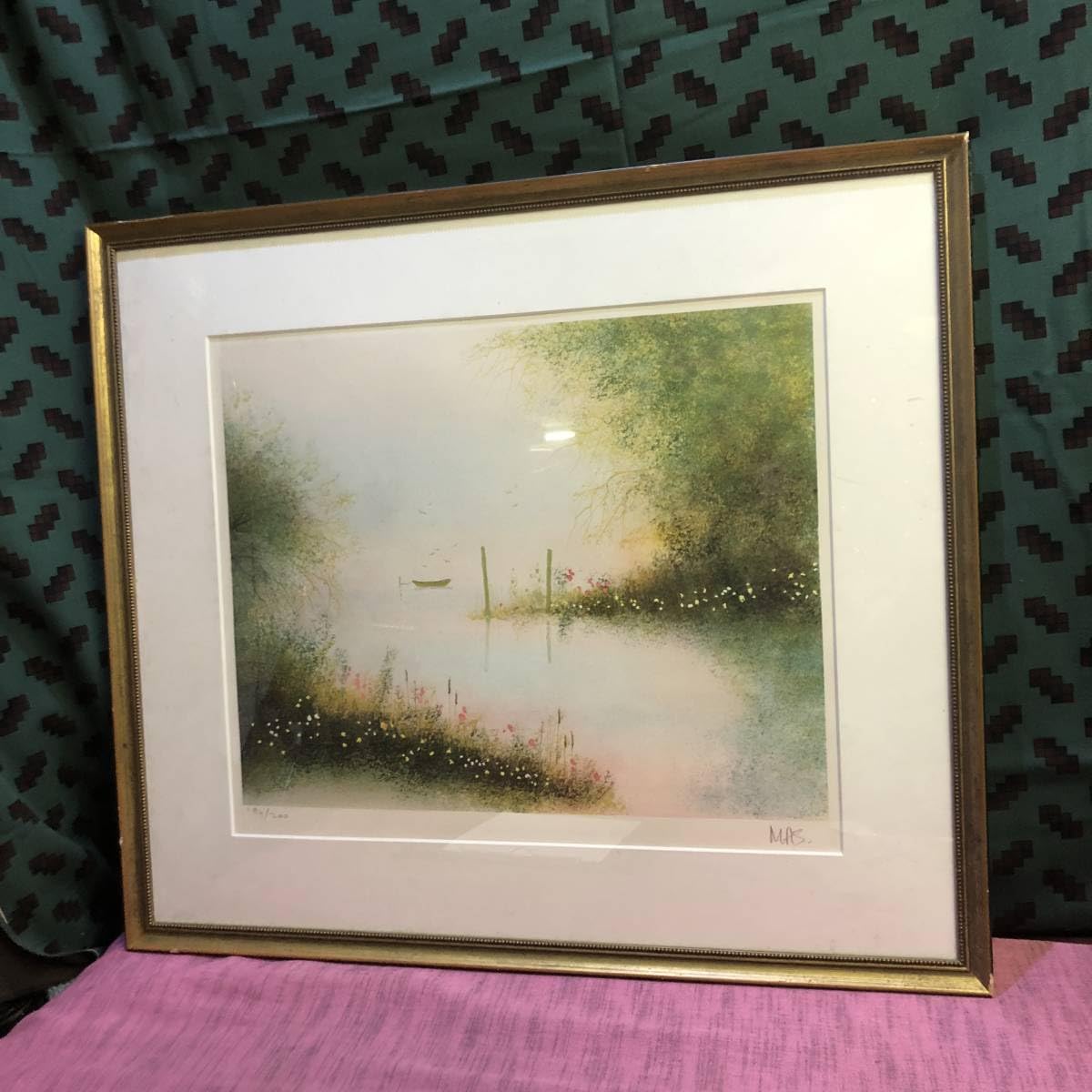 Amazon.co.jp: 絵画美術 リトグラフ ピエールマス作品 静かなる