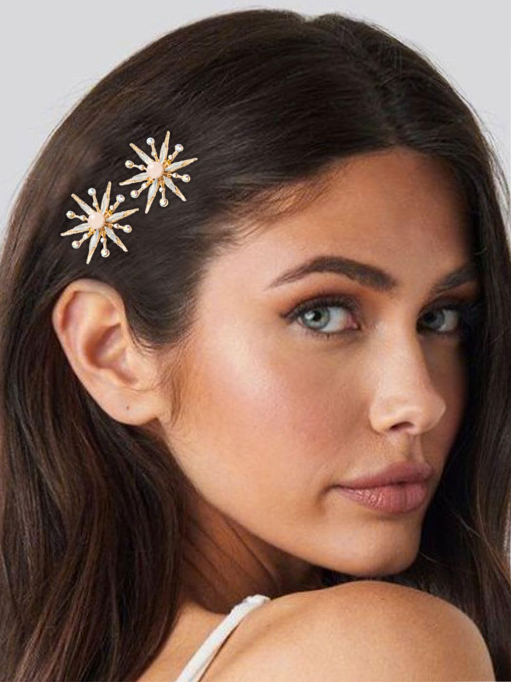 Brishow Gold Star Decorative Hair Pins Hair Clips Bobby Pins for Women