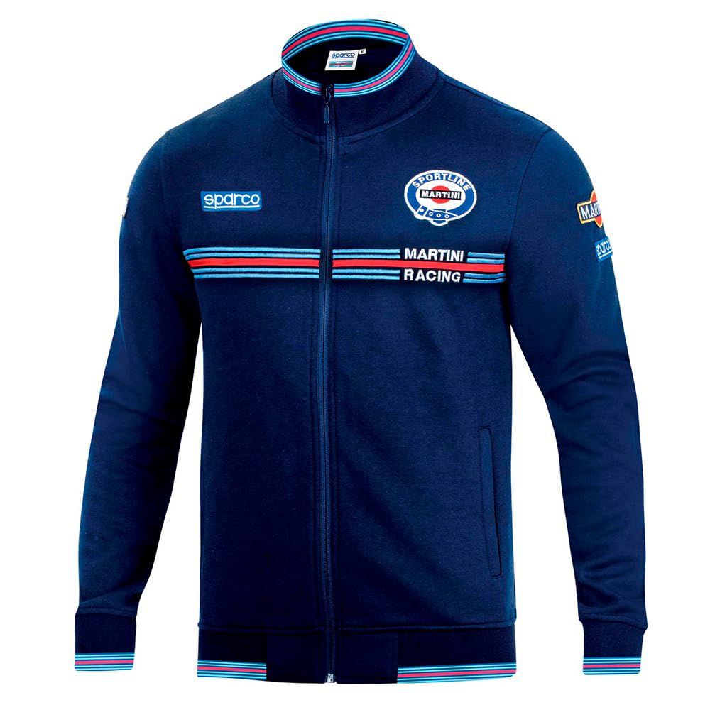Sparco Unisex Martini Racing Sweatshirt, Multi-Colour, XX-Large, Navy