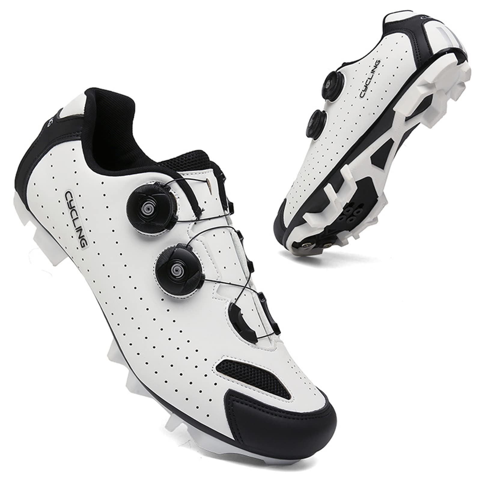 Buty Na Rowerze, Oddychająca Droga I Górskie Buty Antypoślizgowe Buty Sportowe(43, White MTB)