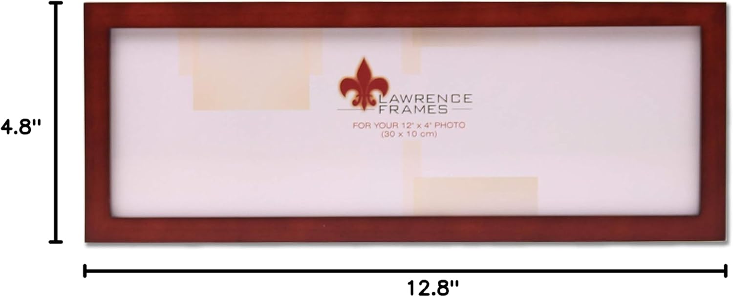 Lawrence Frames Standard Wood Picture Frame, 4x12, Walnut