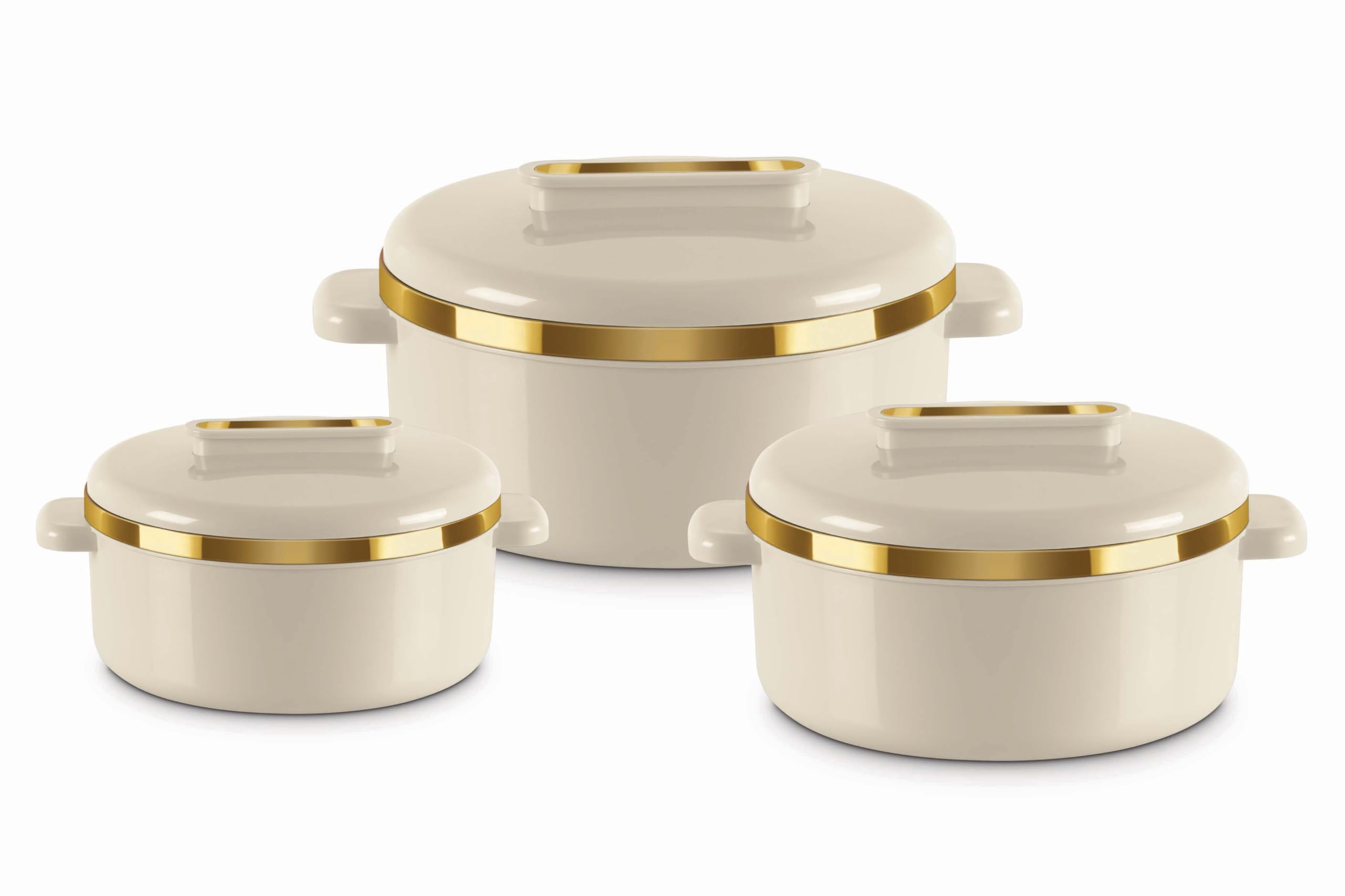 MILTONCurve 3 Pcs Hot Pot Set - 1 Ltr / 1.5 Ltr / 2.5Ltr