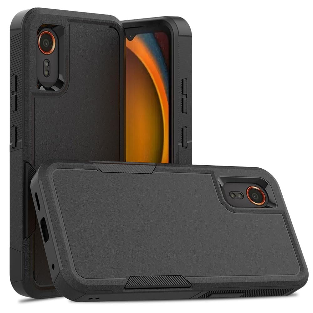 TECHGEARGalaxy XCover 7 Rugged Armour Case - Shockproof Heavy Duty Sturdy [High Performance Protection] [Non-Slip 2-Layer Shockproof Phone Case for Samsung Galaxy XCover 7 5G (Black)