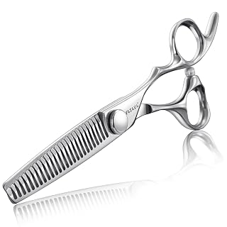 YASAKA Professional Hair Cutting Thinning Scissors with Sharp Convex Blade, Premium Stainless Steel Cobalt Alloy for High Quality Hair Thinning Scissors, B Scissors - Amazon product rated Grade A