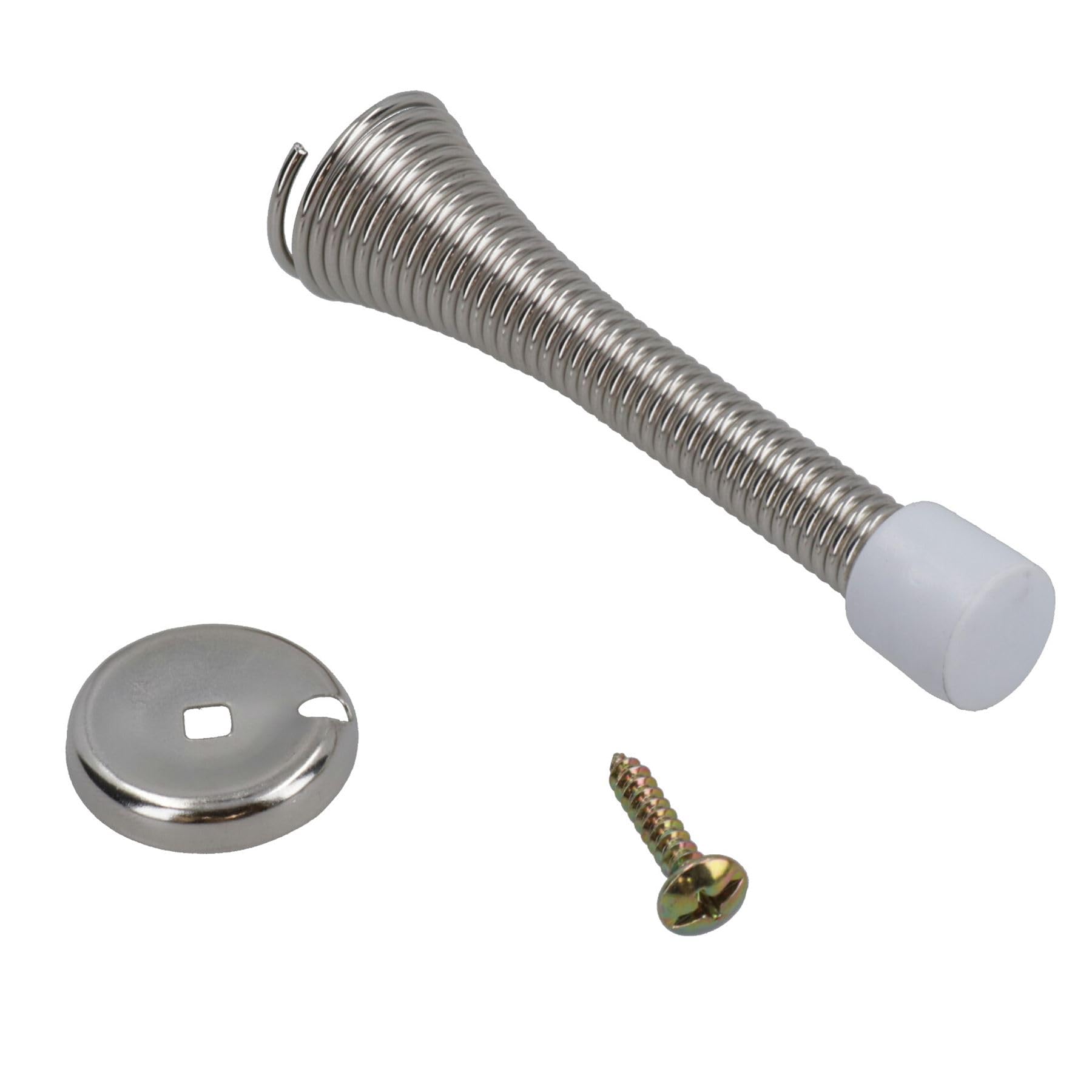 Ab Tools Spring Door Stops Stopper Buffer Skirting Protection Wall Mounted With Fastener 1Pc
