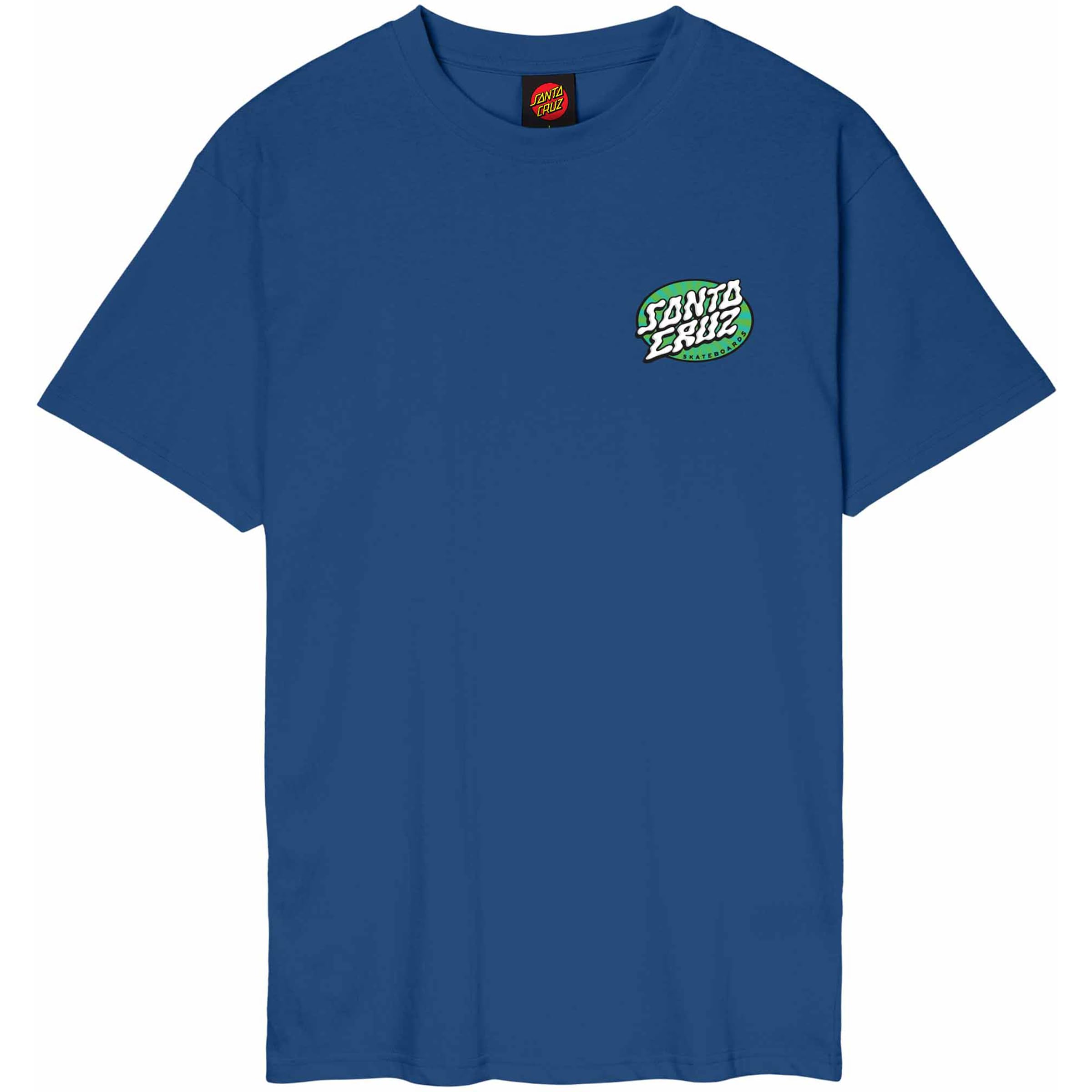 Santa Cruz Vertigo Dot T Shirt Rich Navy Blue Backprint Skate Tee Top Medium
