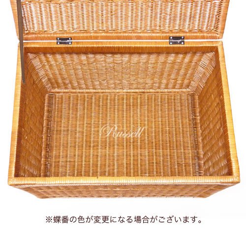 Amazon.co.jp: No．8－BR 籐 かご 大型 収納 バスケット ふた付き 