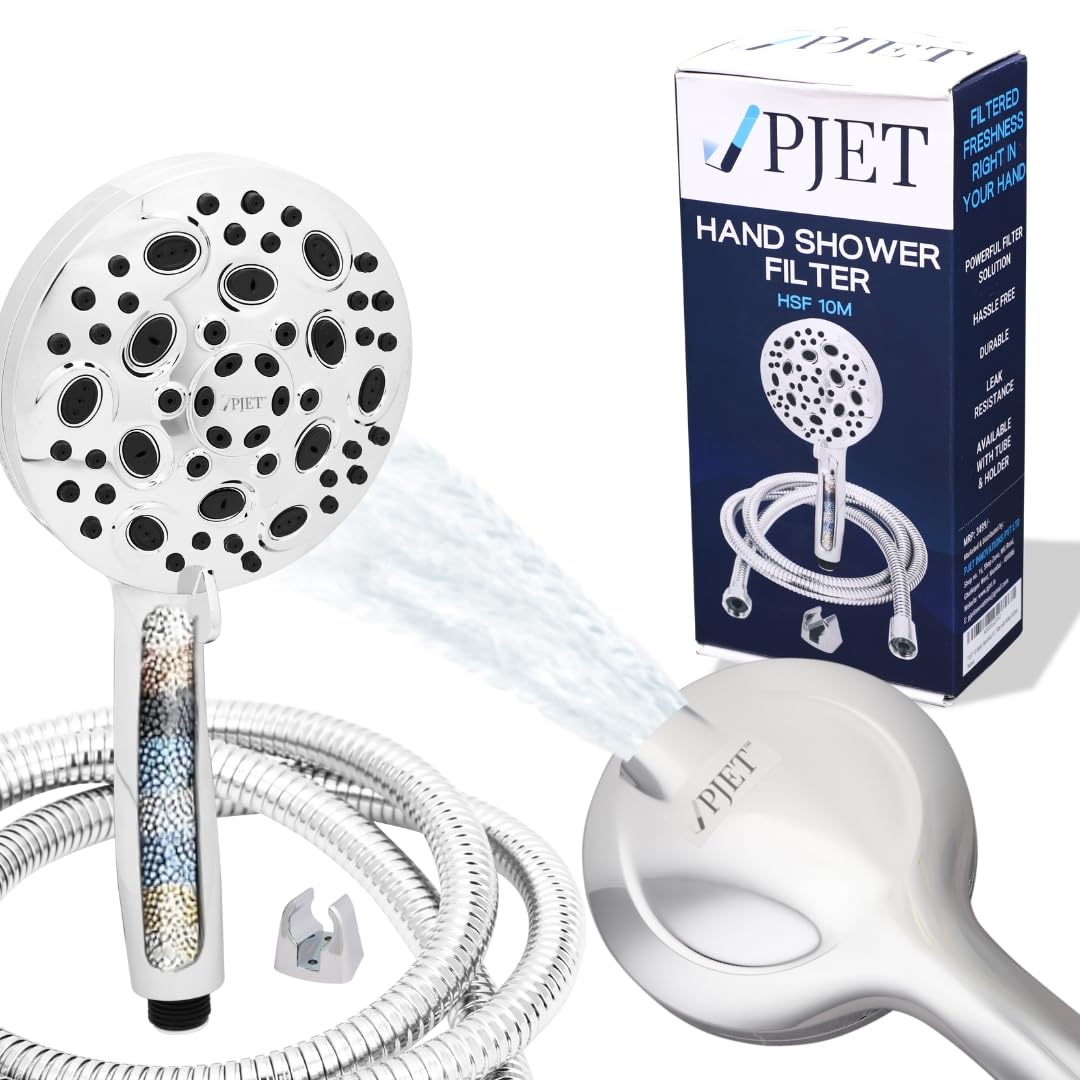 Sponsored Ad - 10 Mode Handheld Filter Shower Head |Pressure Hand Shower With 1.5 Meter Flexible Tube And Wall Hook | 10 Different Spray Modes- Mist, Rain, Massage |Hand Shower Filter With Water Softner,Chrome