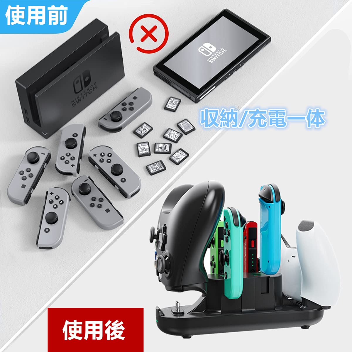 Amazon.co.jp: 【6in1】【PS5コントローラー/Proコン2台＆Joy-Con4台 