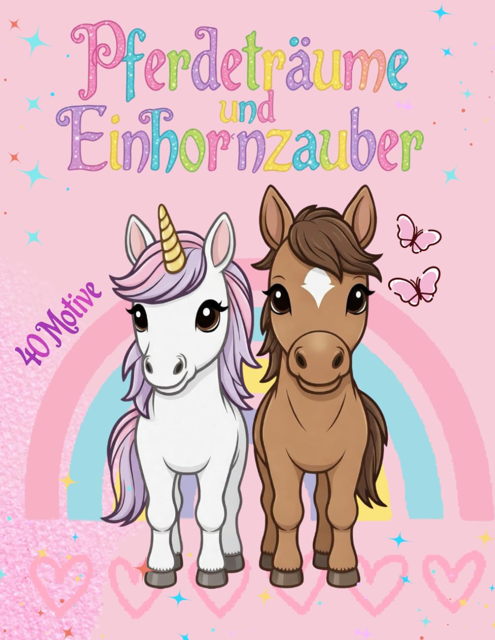 Pferdeträume und Einhornzauber: Ein magisches Ausmalbuch voller Pferde- und Einhornmotiven für Mädchen