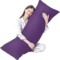 Vista 18 de DOWNCOOL Almohada de cuerpo completo de lujo con funda de fibra - Almohada corporal ultra suave para dormir - Almohada de cama larga transpirable
