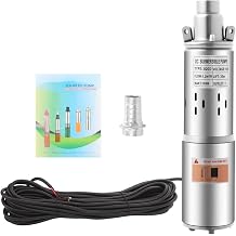 Electric Deep Well Solar Submersible Water Pump, DC 12V 180W Electric Solar Powered Water Pump Submersible Deep Bore Well Water Pump 5.3 GPM Flow 98ft Lift for Farm Ranch
