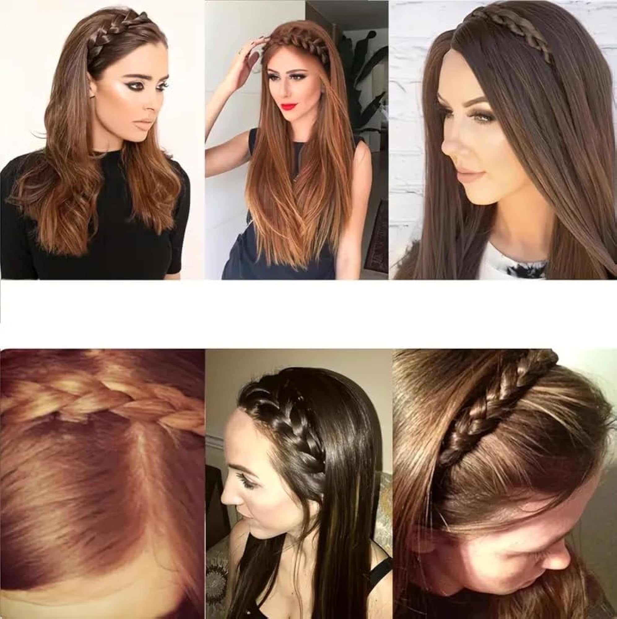 Braided Hair Headband with Teeth for Wedding & Party